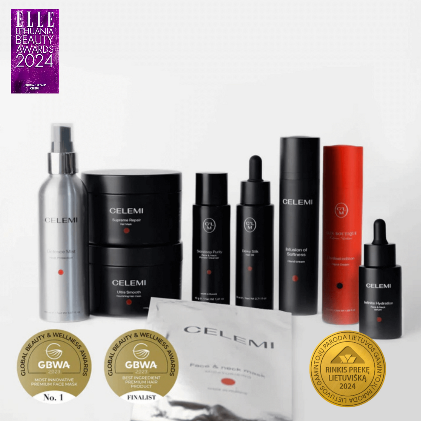 CLM Total Care Package for Stronger Hair, Hydrated Face, and Gentle Hand Care